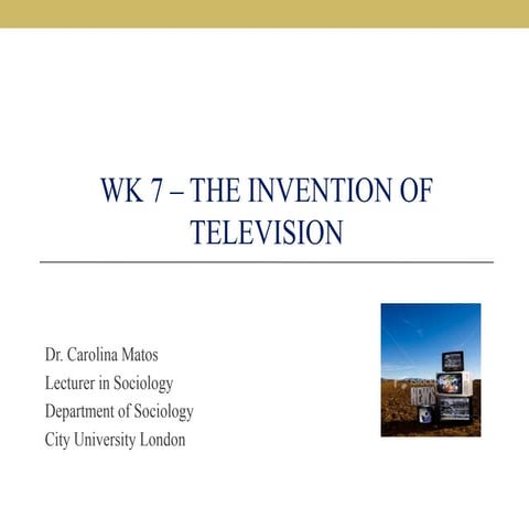 Wk 7 – The invention of television