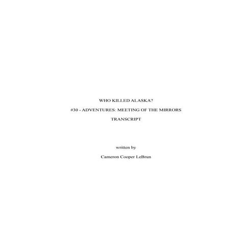 #30: The Adventures - "MEETING OF THE MIRRORS"