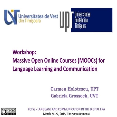 Massive Open Online Courses (MOOCs) for Language Learning and Communication