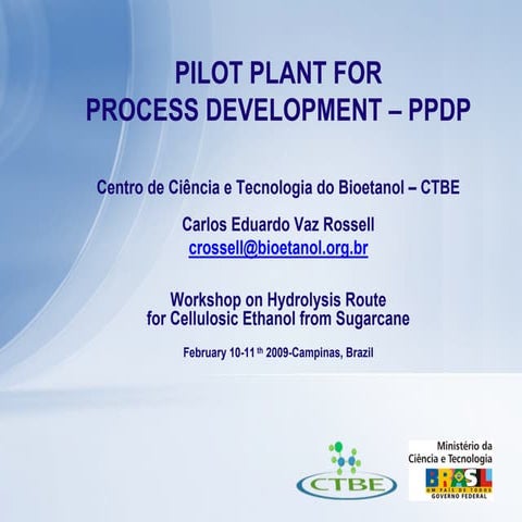 Pilot Plant for Process Development - PPDP