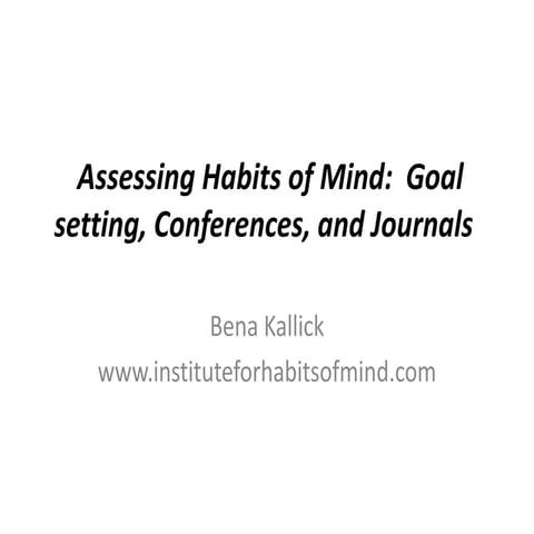 Supplemental Introductory Habits of Mind PowerPoint