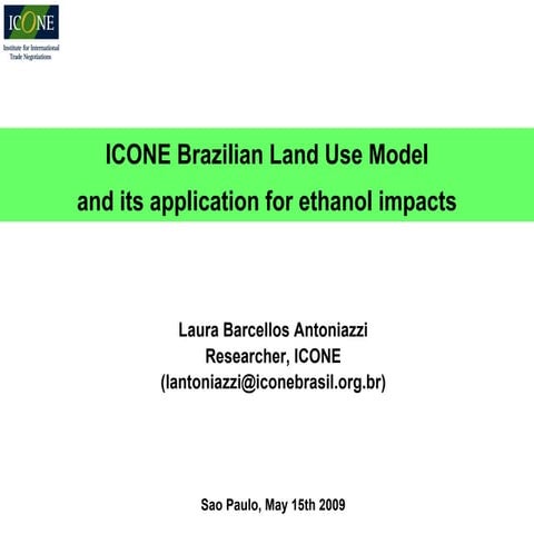 Brazilian Land Use Model and Application for Ethanol Impacts | PDF