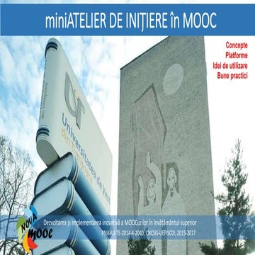 miniAtelier de initiere in MOOC