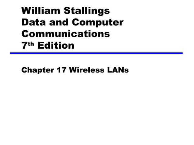 WLAN Foundation, Basic Architecture & Fundamentals