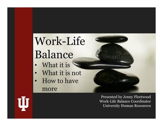 Work Life Balance - It's Easy | PPT