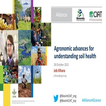 Agronomic advances for understanding soil health