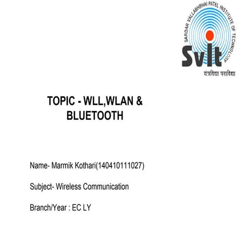 WLL,WLAN & BLUETOOTH