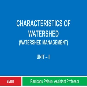 Characteristics of Watershed