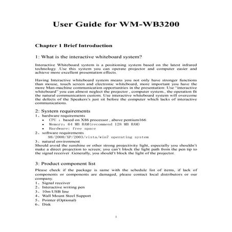 Wm Wb3200 User Guide
