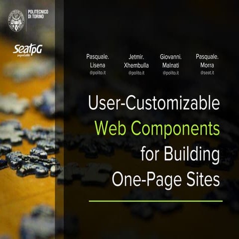 User-Customizable Web Components for Building One-Page Sites
