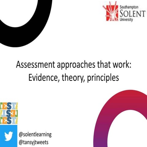 Assessment approaches that work