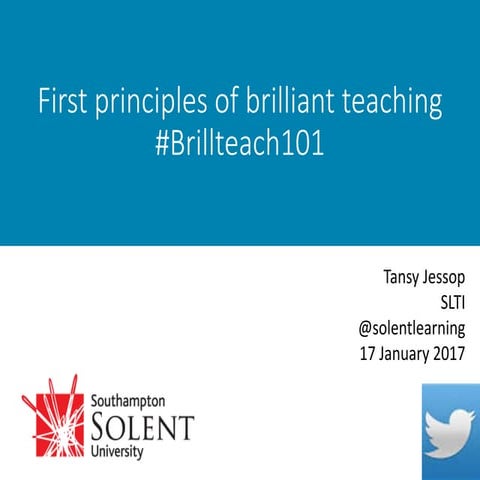 First principles of brilliant teaching