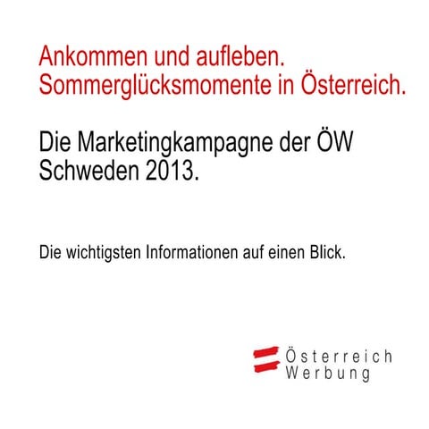 ÖW Marketingkampagne 2013 Schweden
