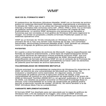 Wmf | DOC