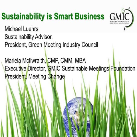 Sustainability is smart business (events industry)