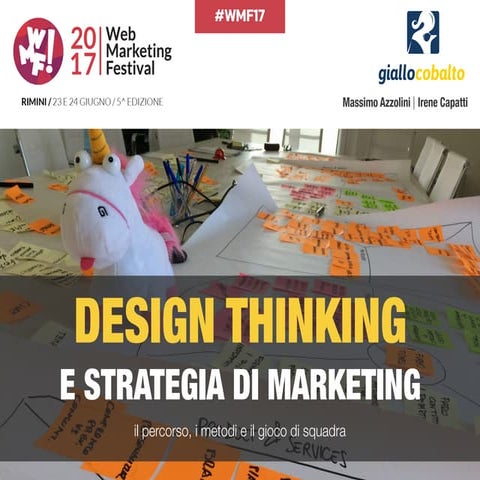 Design thinking e strategia di marketing, il percorso, il metodo e il gioco d...