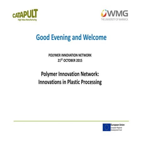 Polymer Innovation Network "Innovations in Plastic Processing"