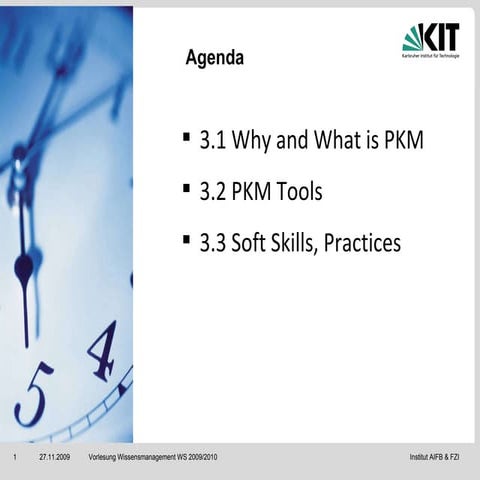 PKM Lecture 2 – Methods and Practices