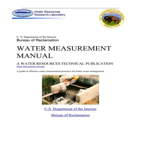 Water Measurement Manual 2001