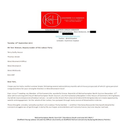 WEST MIDLANDS MAYOR 2020 - DECLARATION OF INTENTIONS