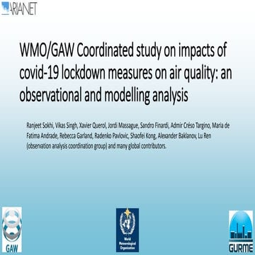 Gruppo di lavoro WMO-GAW Covid-19