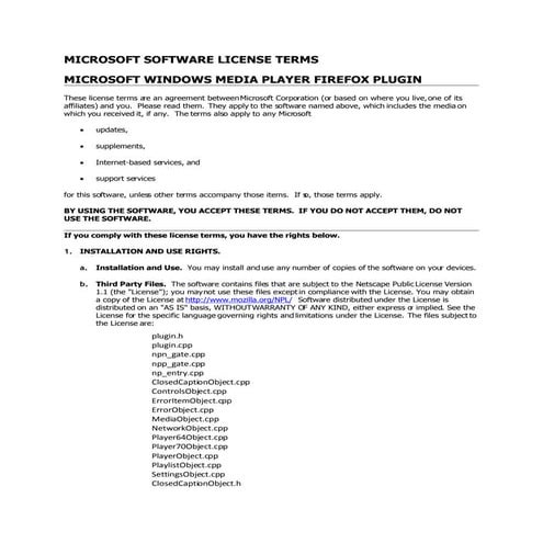 Wmp Firefox Plugin License