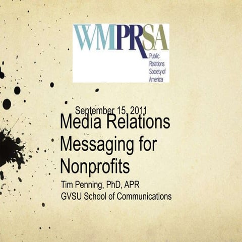 Wmprsa media strategy for nonprofs