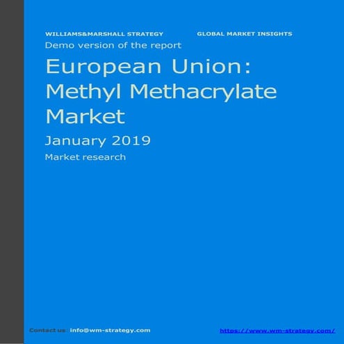 WMStrategy Demo European Union Methyl Methacrylate Market January 2019