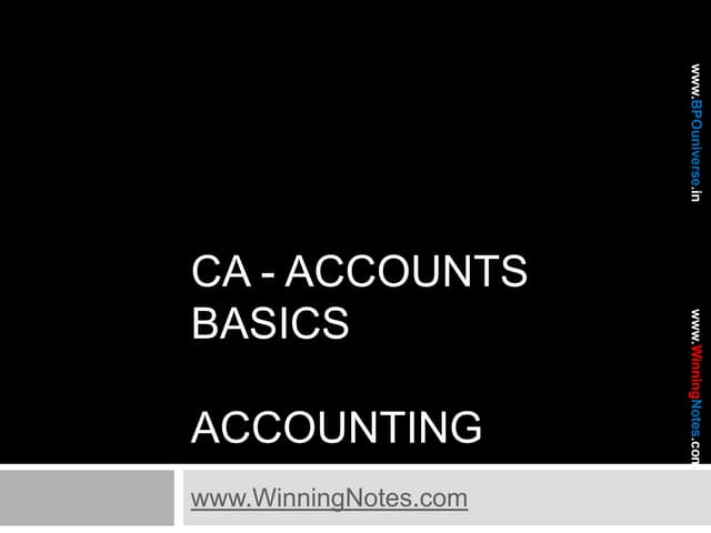 Winning Notes - Accounts - Basics1