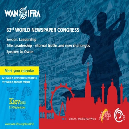 World Newspaper Congress 11: Session Leadership, Jo Owen