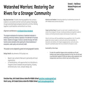 Western North Carolina Resilience Project examples