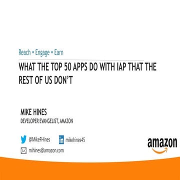Mike Hines, Amazon