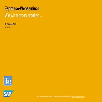 Wie wir morgen arbeiten ...