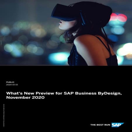 SAP Business ByDesign 2011- November 2020