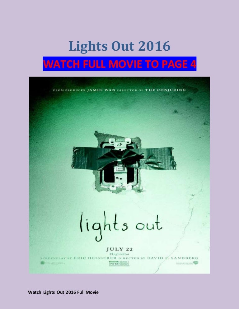 Watch Lights Out (2016) full movies on youtube
