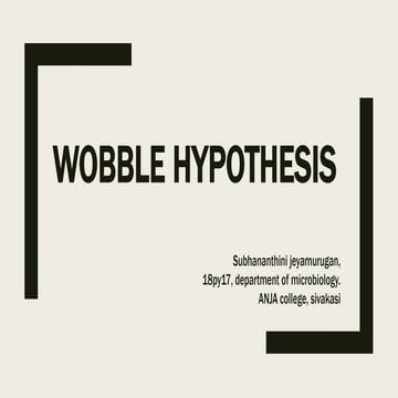 Wobble hypothesis