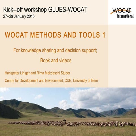 WOCAT GLUES QT and QA - Leipzig Jan.2015