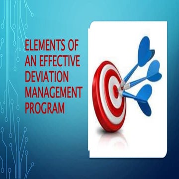 Deviation management new (1)