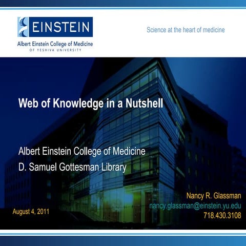 Web of Knowledge in a Nutshell