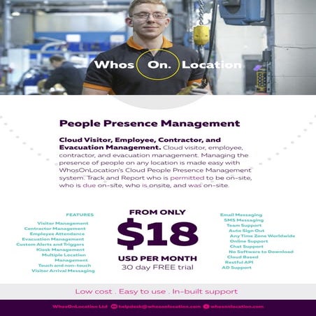 WhosOnLocation People Presence Management
