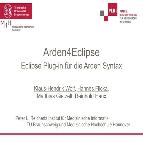 Arden4Eclipse Software Demo GMDS2012