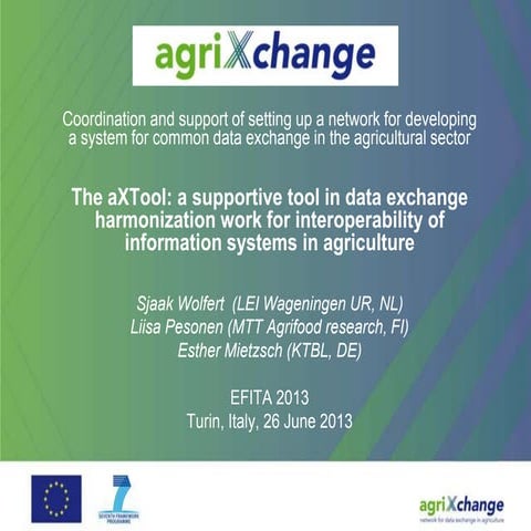 The agriXchange aXTool to support knowledge sharing on information exchange i...