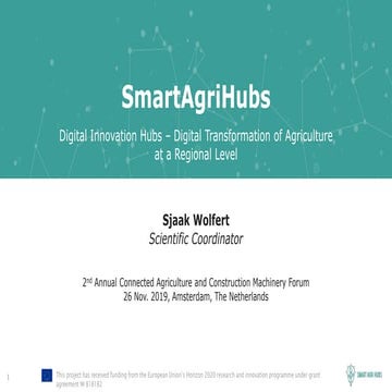 Digital Innovation Hubs – Digital Transformation of Agriculture at a Regional Level
