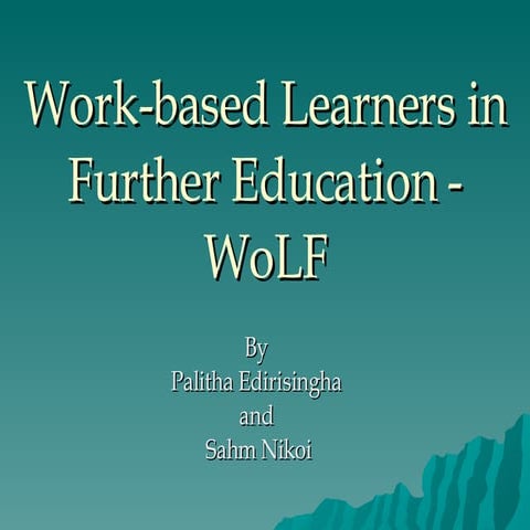 Wo Lf Jisc H Ein Fe  Pal And Sahm 17 June2008