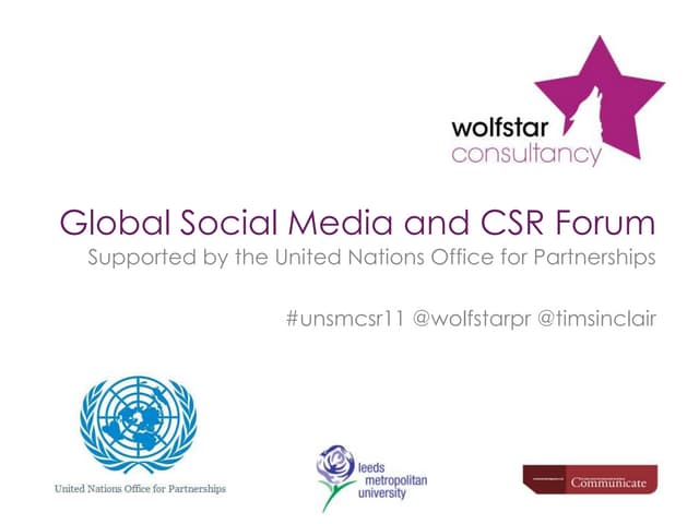 The Global Social Media & CSR Forum_SMCC2011