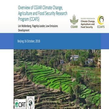 Overview of CGIAR Climate Change, Agriculture and Food Security Research Prog...