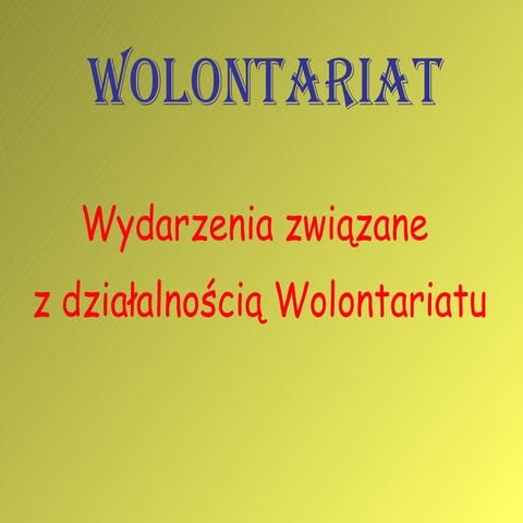 Wolontariat