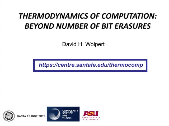 Thermodynamics of Computation: Far More Than Counting Bit Erasure