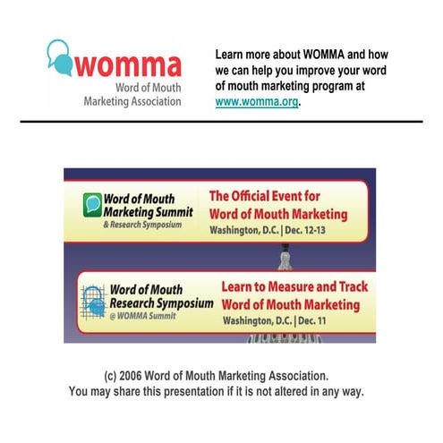 WoM: Word of Mouth Marketing & FTC Advertising Law
