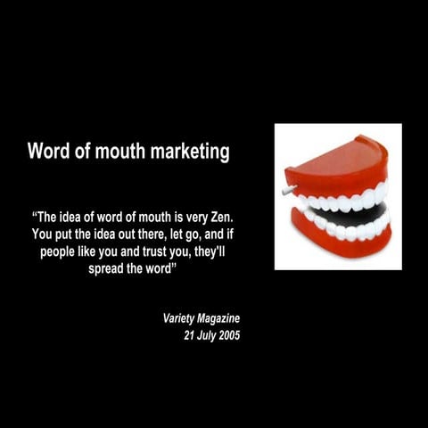 Word of Mouth Marketing & Not for Profits